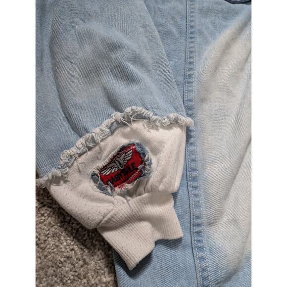 Haikyuu!! Karasuno Denim Jacket Hoodies Coat Sweatshirts Jean Light Wash Distre - Picture 2 of 6